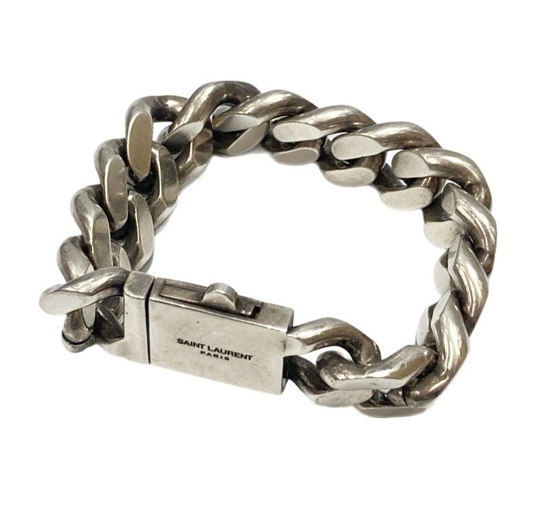 サンローラン Saint Laurent SAINT LAURENT PARIS BRACELET CARRY OVER チェーンブレスレット 喜平 チェーン 銀 メンズジュエリー・アクセサリー ブレスレット シルバー 101goods-119 - メルカリ