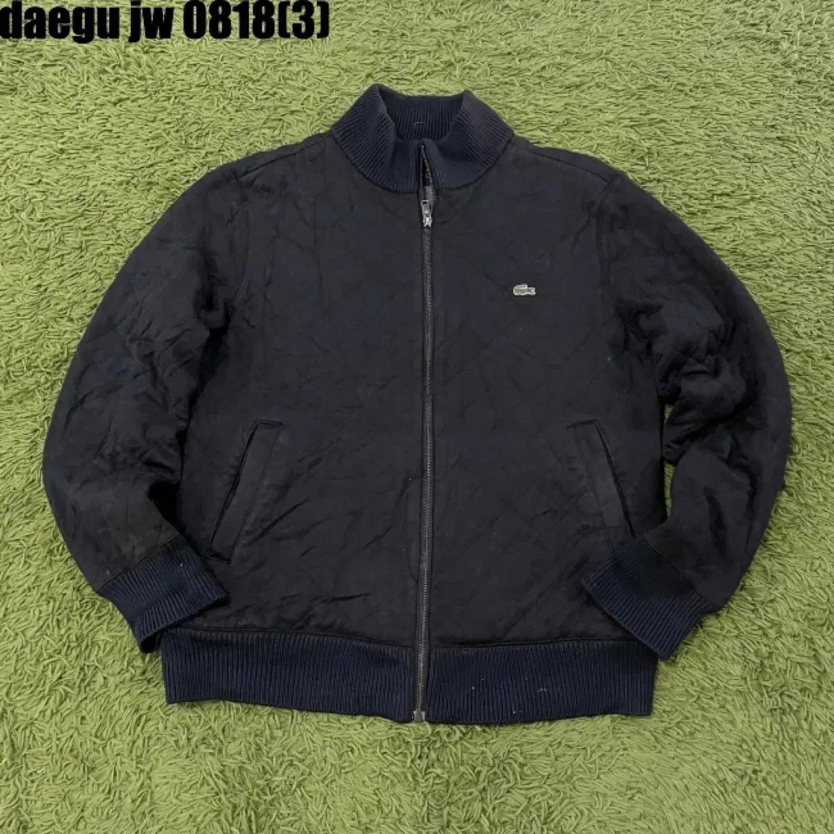 Lacoste 幾何学模様 ジップアップジャケット　未使用 Lacoste monogram-pattern Jacket | Green | FARFETCH