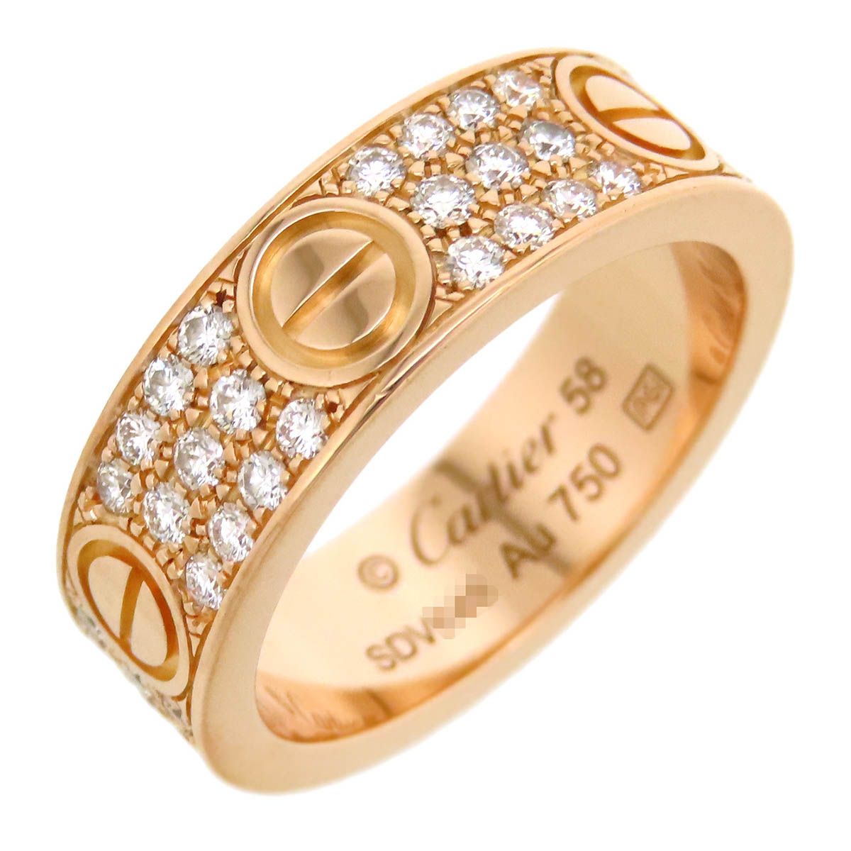 カルティエ Cartier リング ラブ B4084700 綯い K18WG 17.5号 / #58  