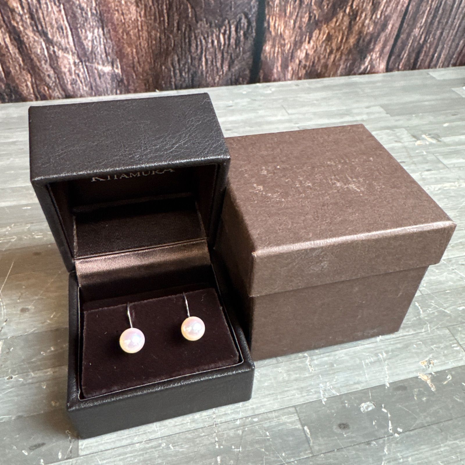 KITAMURA ホワイトパールスタッドイヤリング パールイヤリング