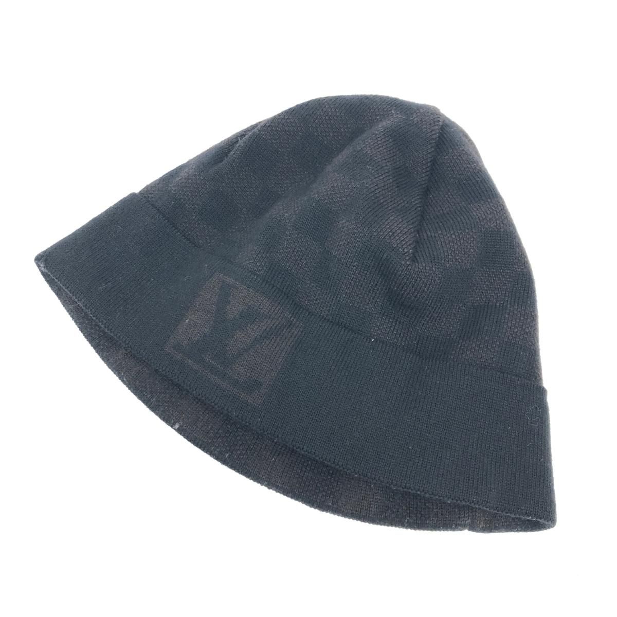 LOUIS VUITTON ルイヴィトン   ニット帽  ブラック/ブラウン ダミエ ウール100％ メンズ　241015000484