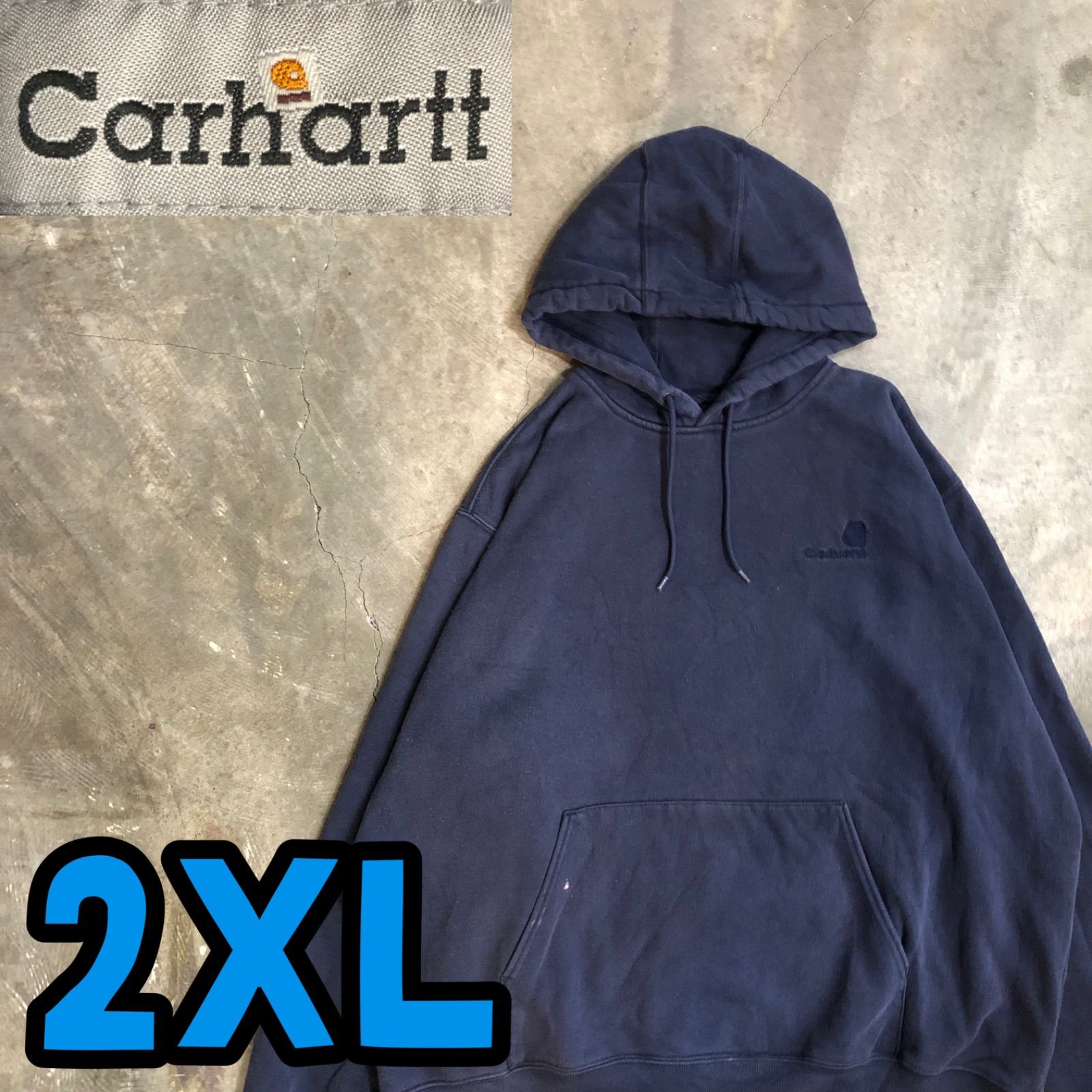 7T5487 Carhartt スウェットパーカー　ビッグサイズ　刺繍ロゴ　古着 T5487 Carhartt スウェットパーカー ビッグサイズ 刺繍ロゴ 古着