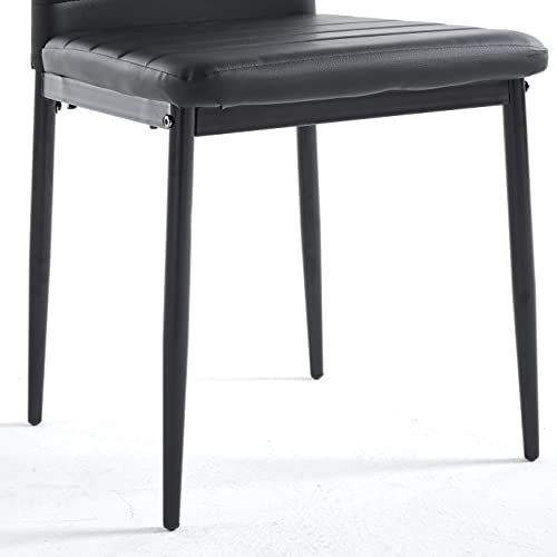 数量 コンパクト 北欧 レトロ リビングチェア 食卓椅子 イス ブラック 椅子 レザー 4 4脚セット ダイニングチェア