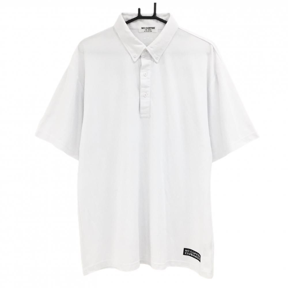 NO COFFEE CLUBHAUS ポロシャツ ホワイト NO COFFEE × CLUBHAUS POLO SHIRT S/S | NO COFFEE