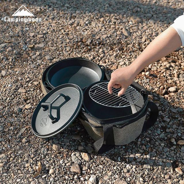 ダッチオーブン 10インチ ケース セット 鋳鉄製 鍋 キャンプ