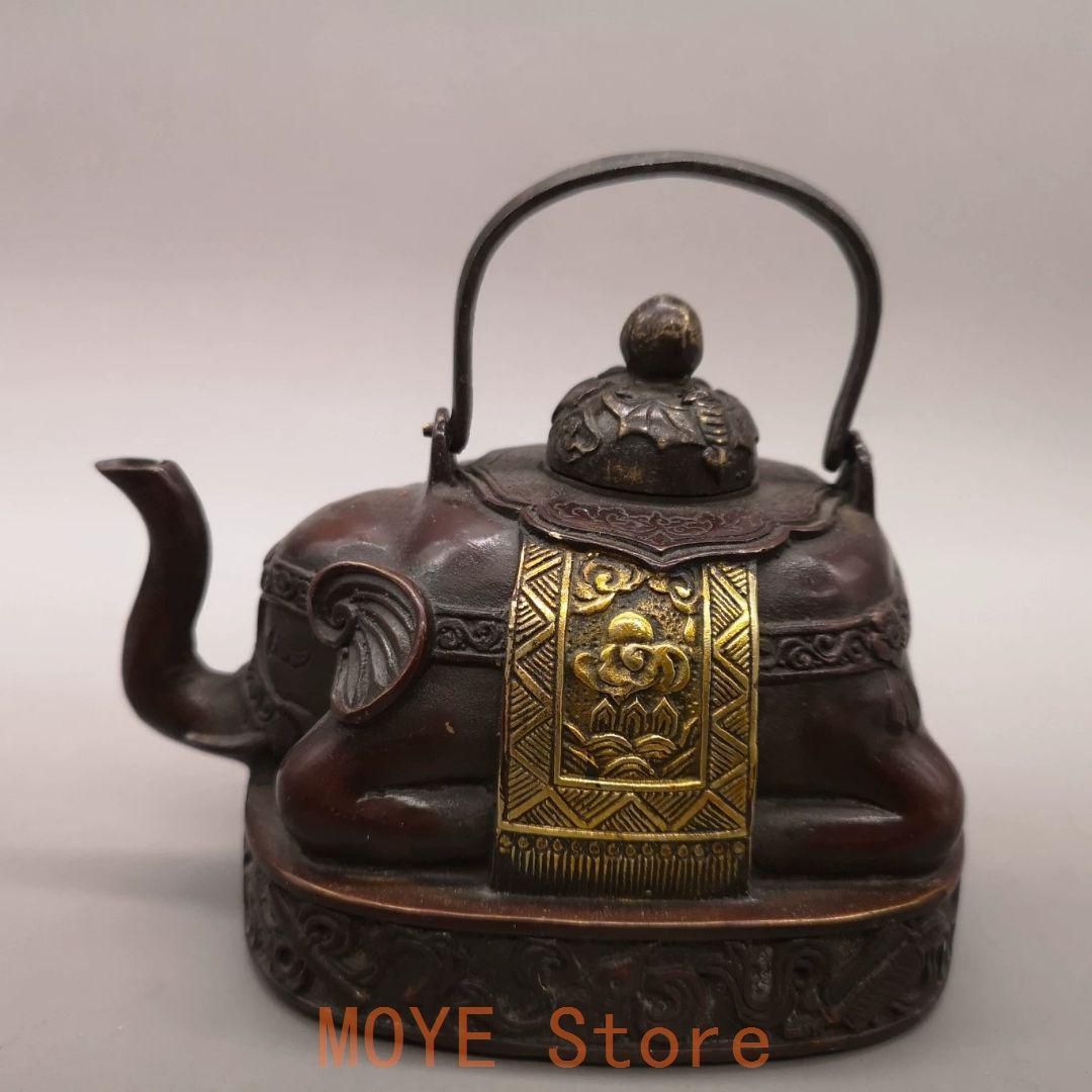 銅器 象壺 招財 吉祥 徳利 水筒 茶器 茶道具 装飾品 工芸品 置物 銅器 象壺 招財 吉祥 徳利 水筒 茶器 茶道具 装飾品 工芸品 置物