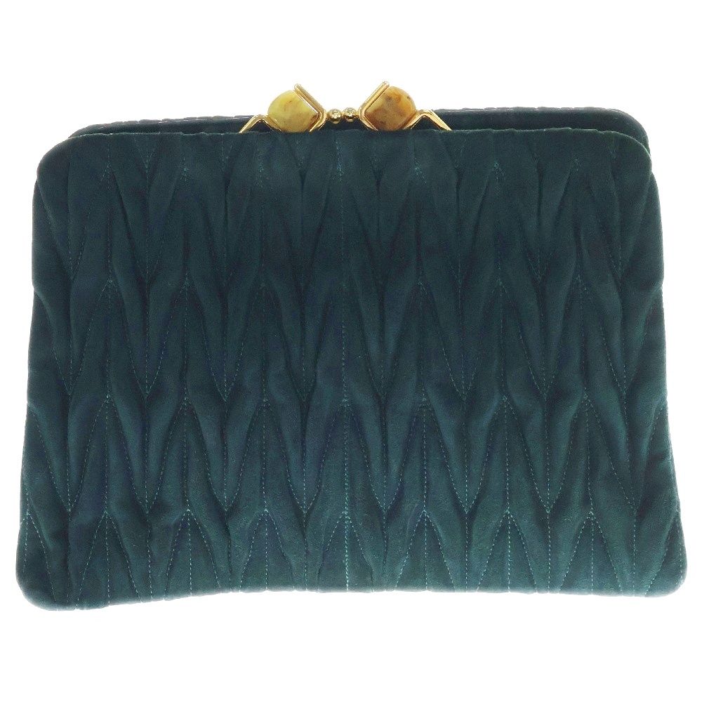 miumiu (ミュウミュウ) Matelasse Clutch Bag マテラッセ スウェード