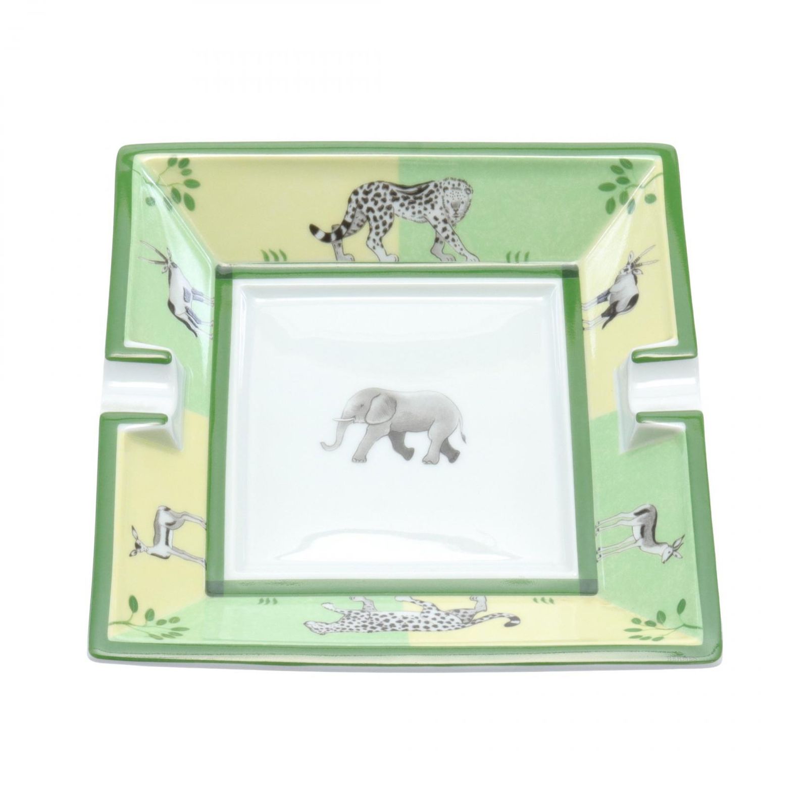 エルメス HERMES アッシュトレイ 灰皿 ホワイト/グリーン その他