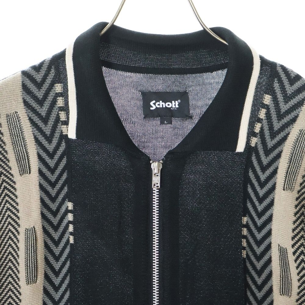 SCHOTT (ショット) LS ZIP KNIT CARDIGAN ロングスリーブ ジップ