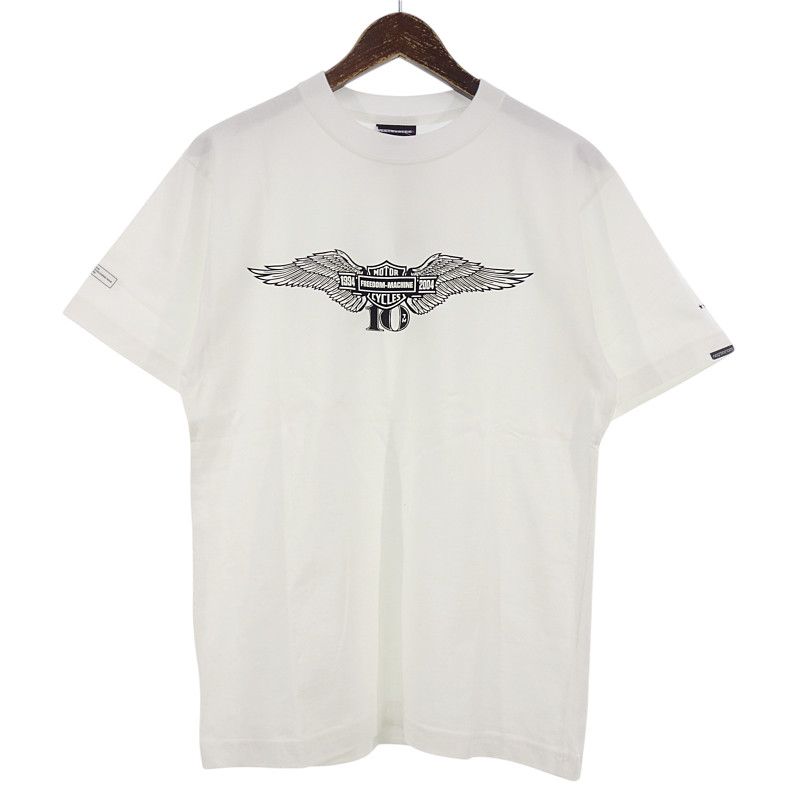 ネイバーフッド/NEIGHBORHOOD 10周年 記念 プリント 半袖 Tシャツ ホワイト  サイズ メンズF