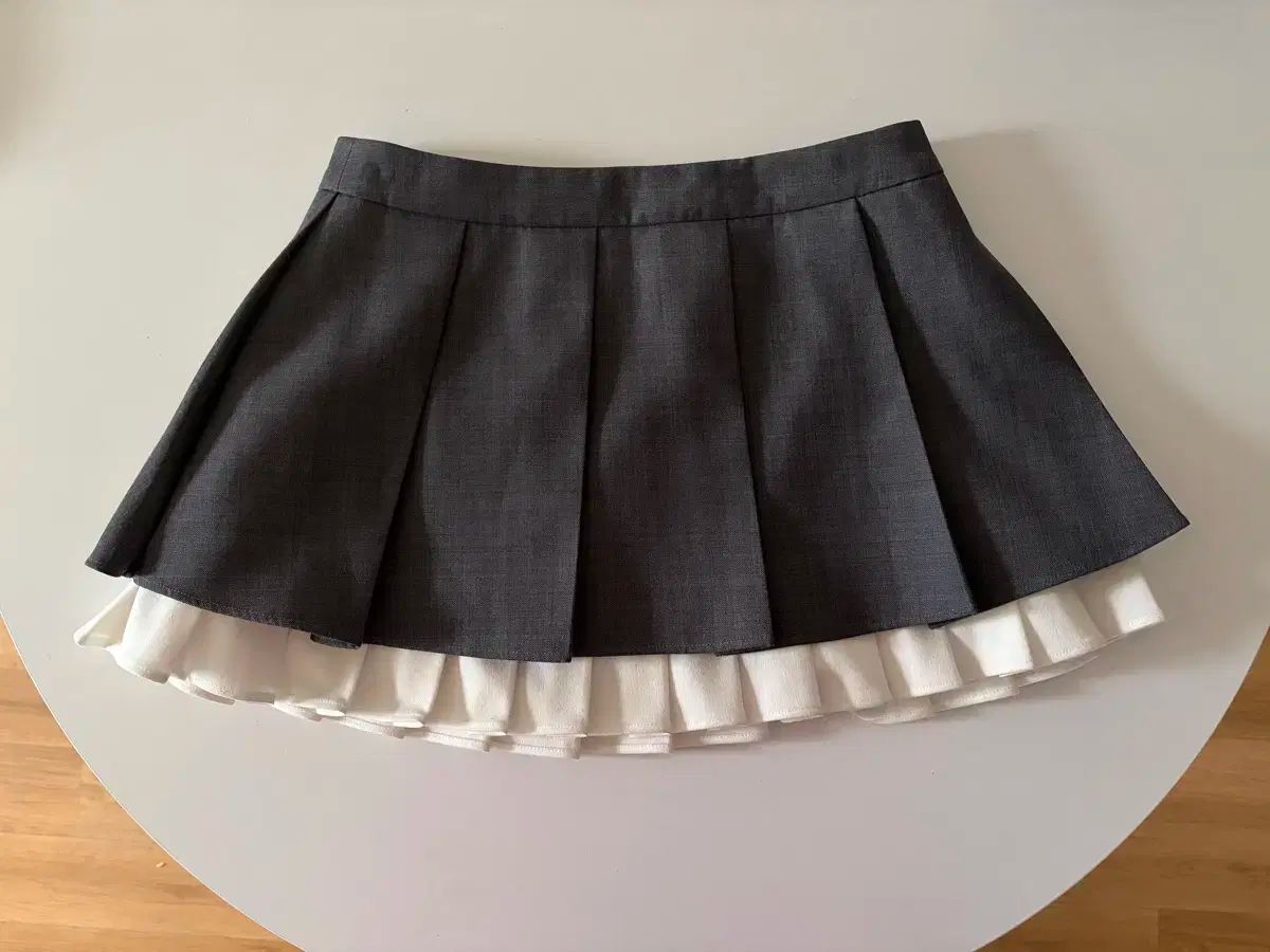 シュシュ통 プリーツ フリル ミニ スカート