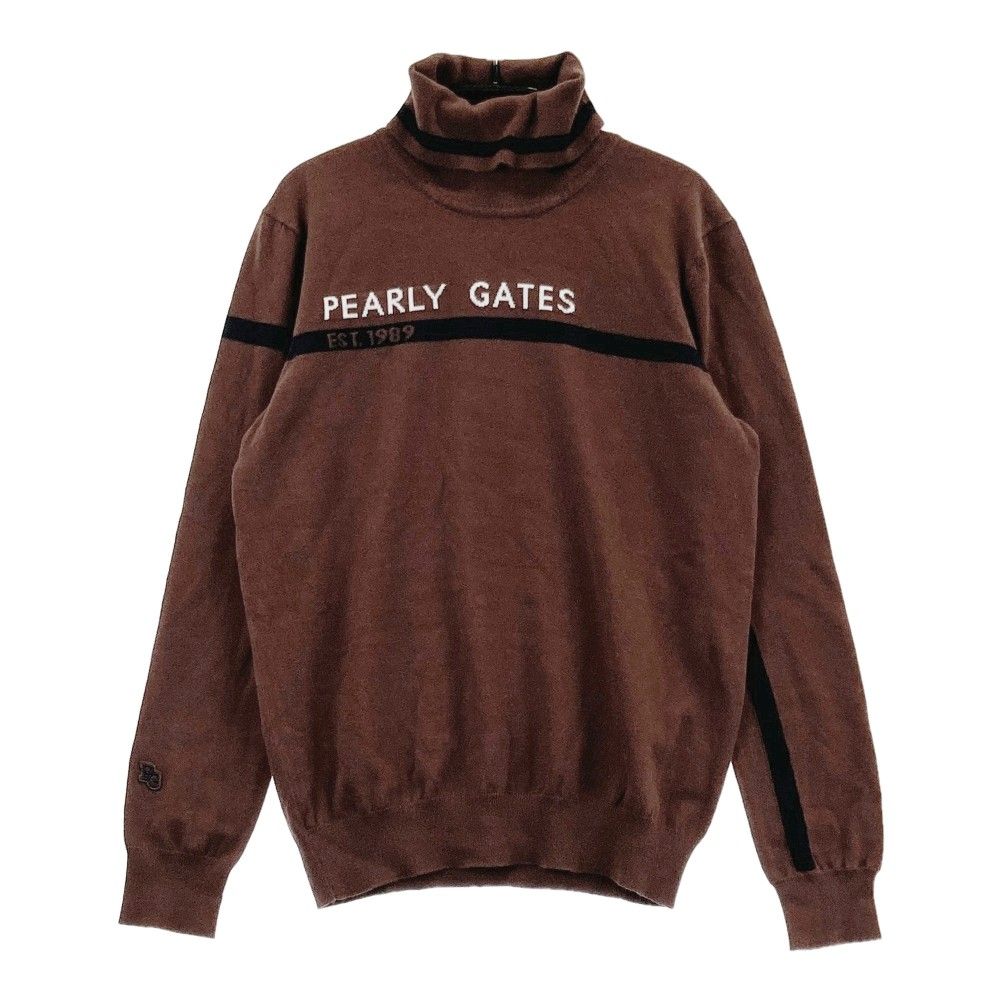 サイズ 0 PEARLY GATES パーリーゲイツ タートルネック ニットセーター ブラウン系 240101437861 ゴルフウェア レディース ストスト