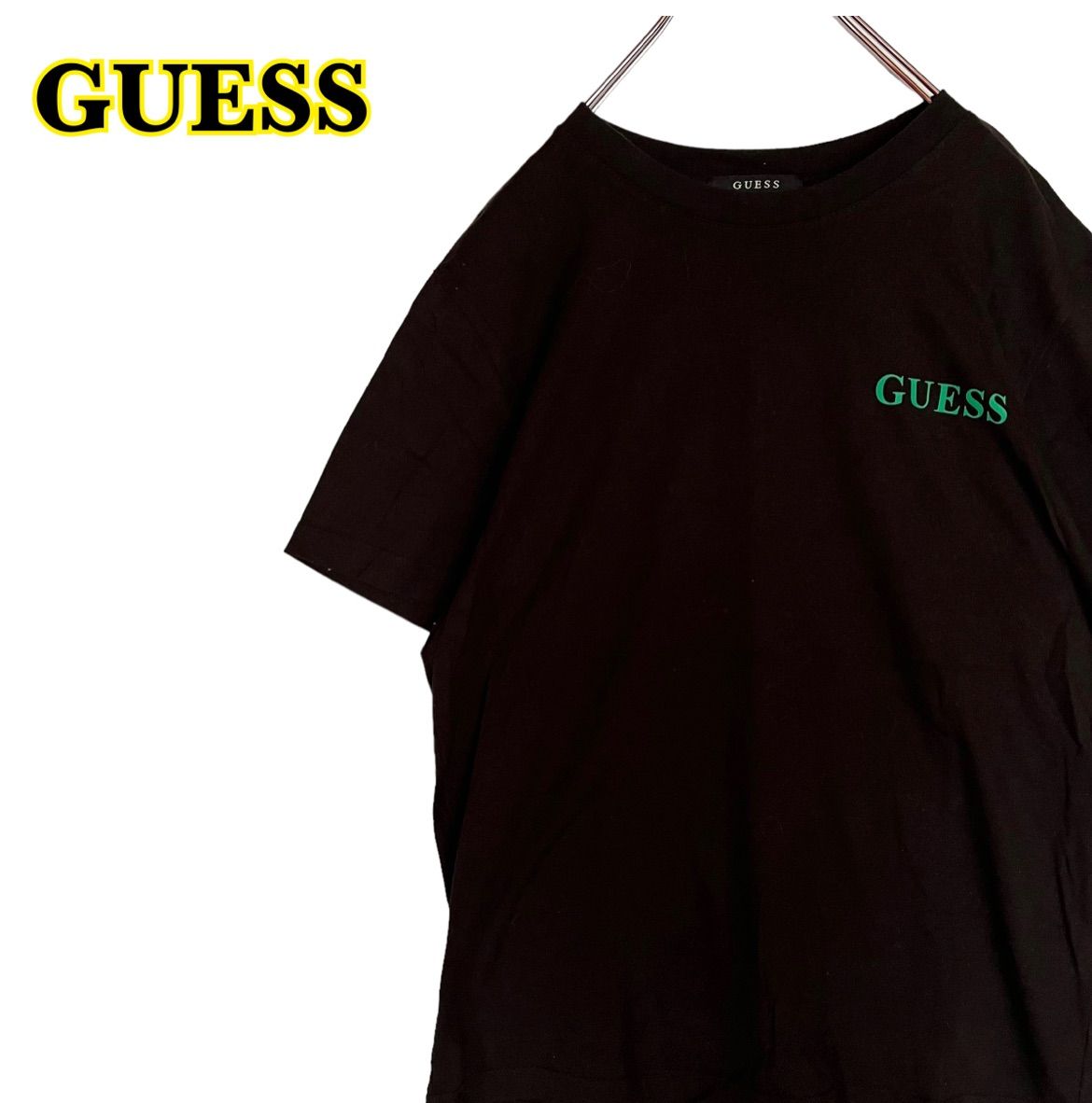 GUESS ゲス　半袖Tシャツ　プリントTシャツ　黒　Lサイズ