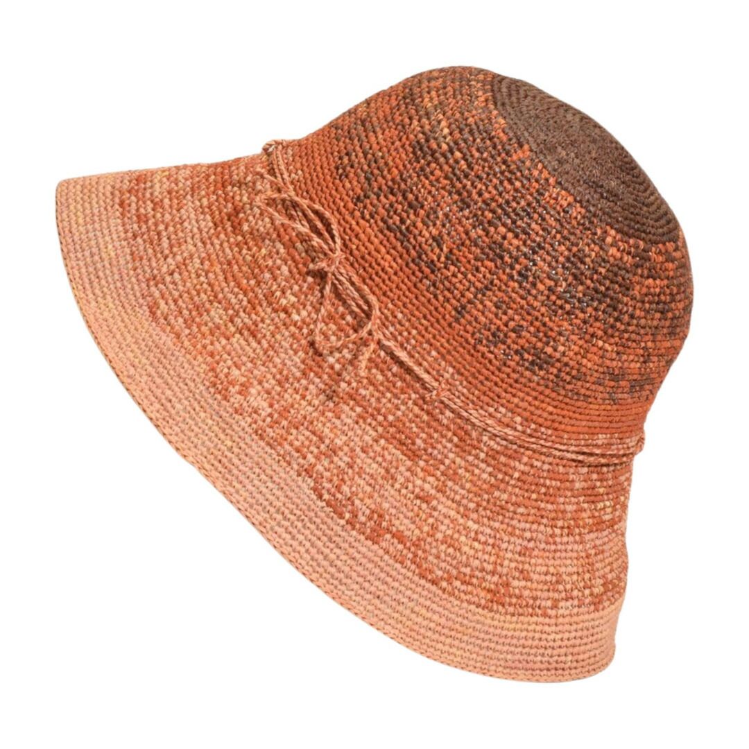 ヘレンカミンスキー HELEN KAMINSKI ラフィア 麦わら帽子 ハット リボン ピンク レディース F-C1039