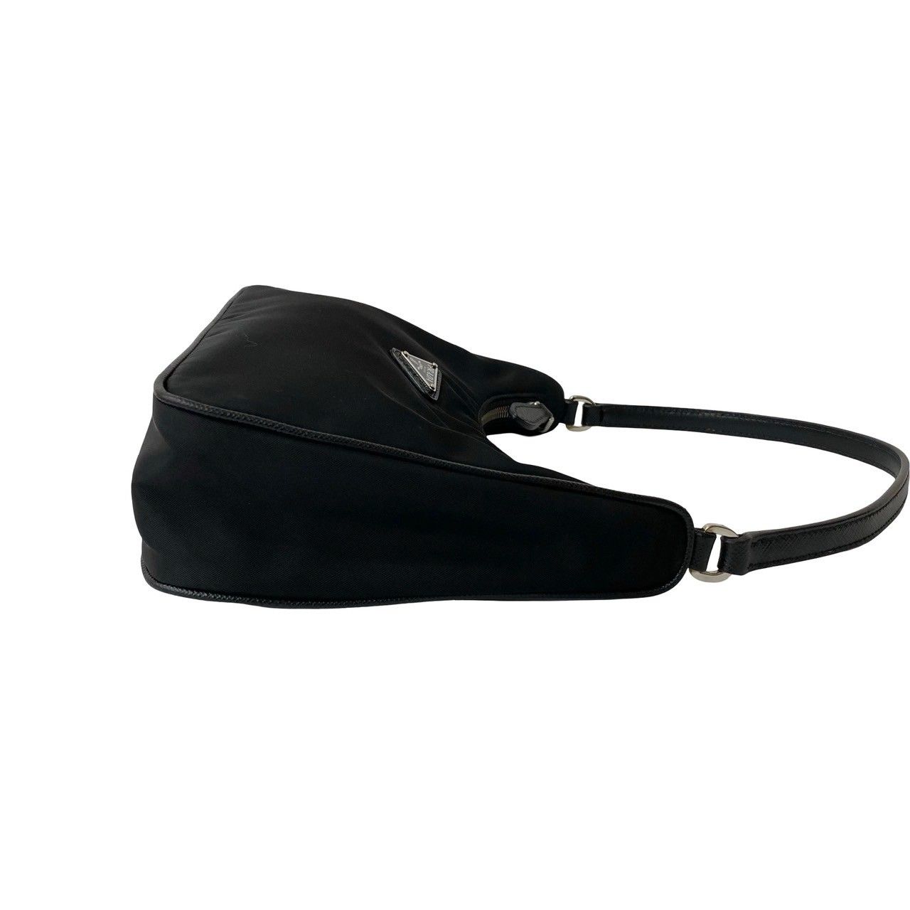 ほぼ未使用 希少品 PRADA プラダ 三角ロゴ 金具 ナイロン