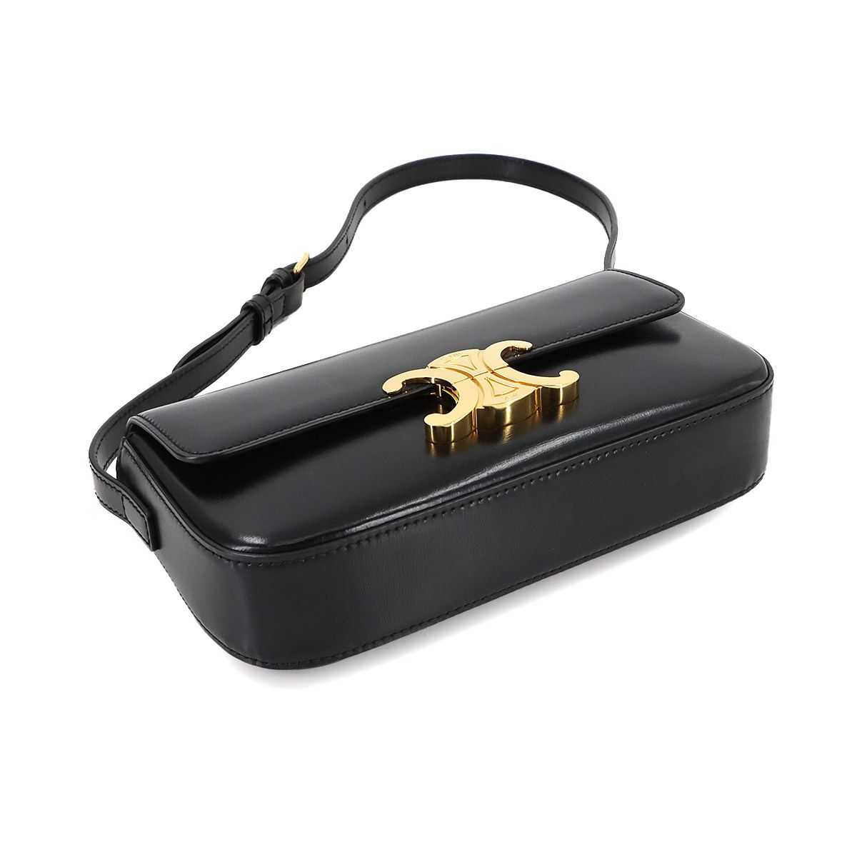 CELINE お洒落ショルダーバッグ 上品クロード 本革レザー CLAUDE 未使用 展示品 セリーヌ CELINE トリオンフ クロード ショルダー