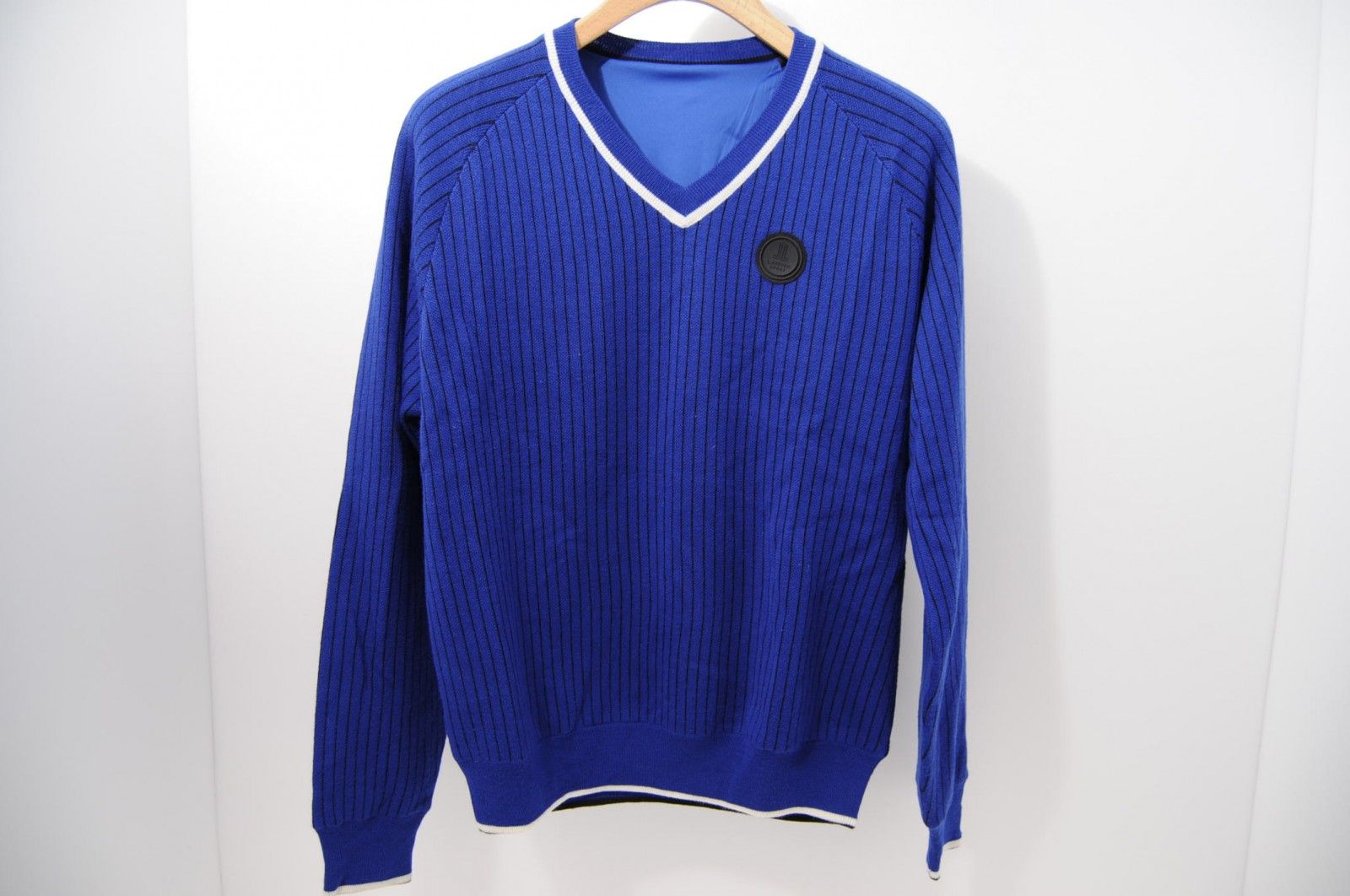 中古 メンズ ランバンスポール LANVIN SPORT ニット 40(L) 青×黒