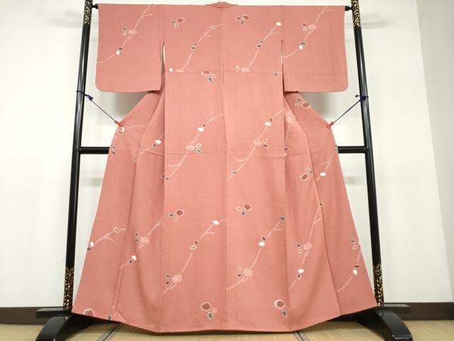 平和屋着物＊夏物 訪問着 絽 流水草花文 正絹 逸品 AABA2905jd 平和屋