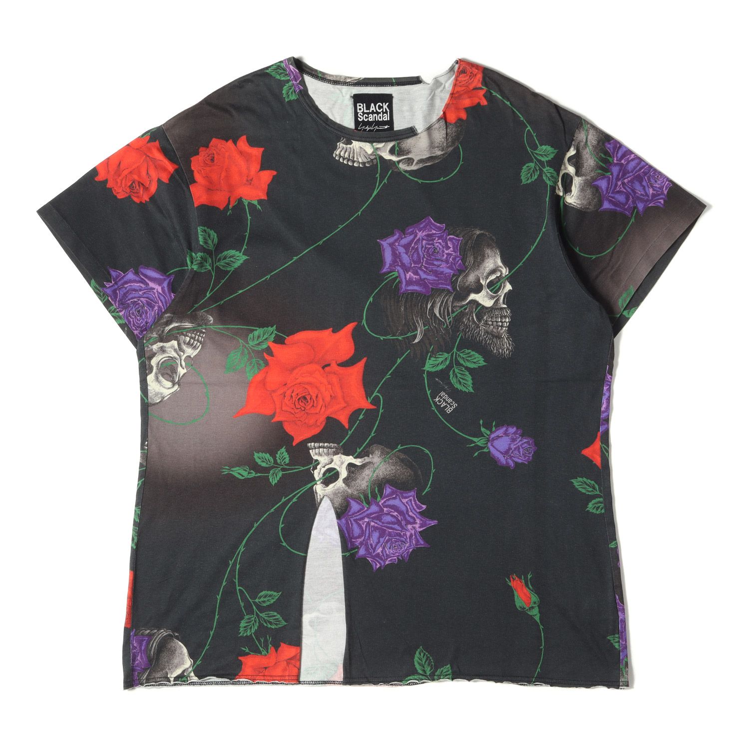 Yohji Yamamoto(Ys) ヨウジヤマモト Tシャツ サイズ:3 スカルローズ 