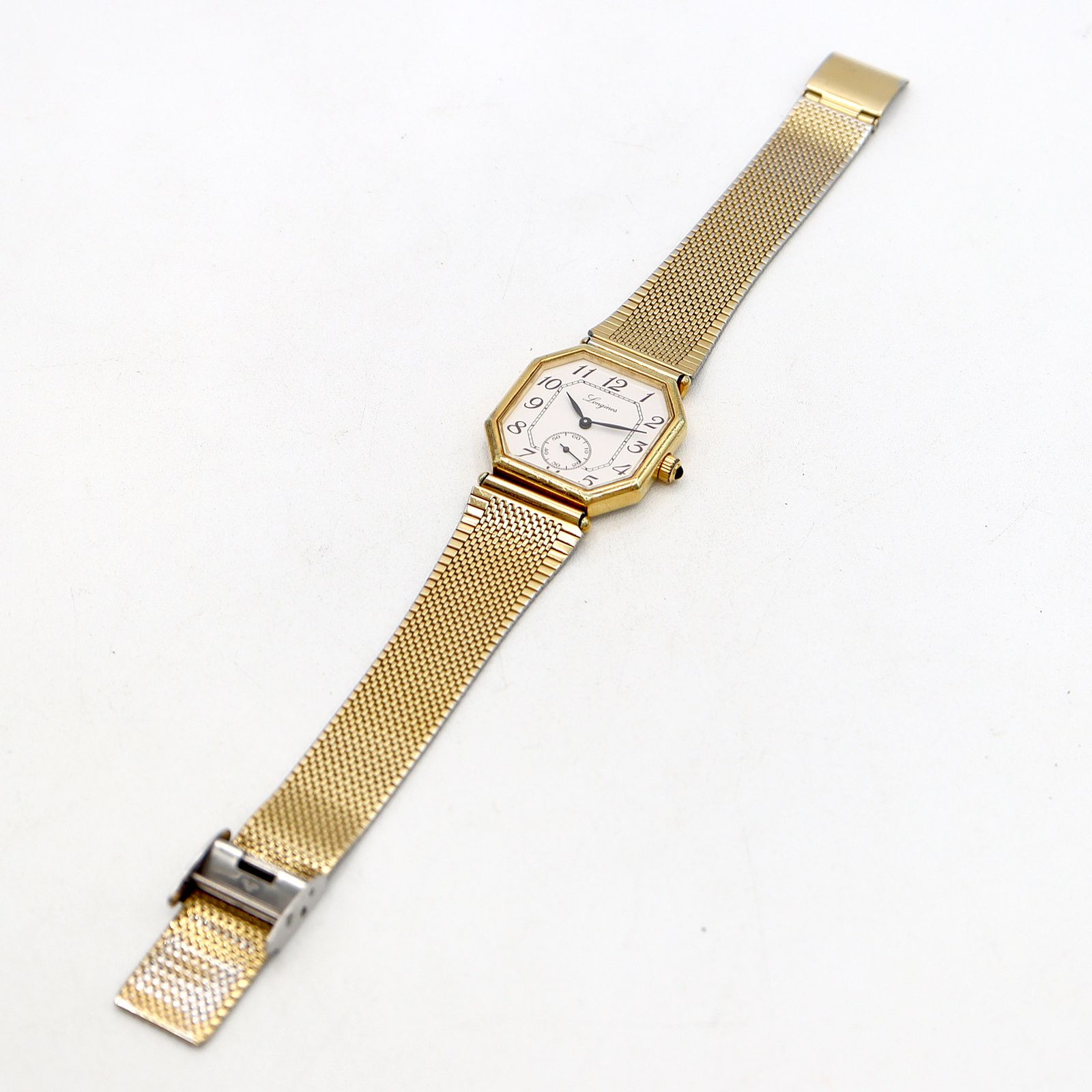 LONGINES ロンジン スモールセコンド 白 ホワイト YGP イエロー 