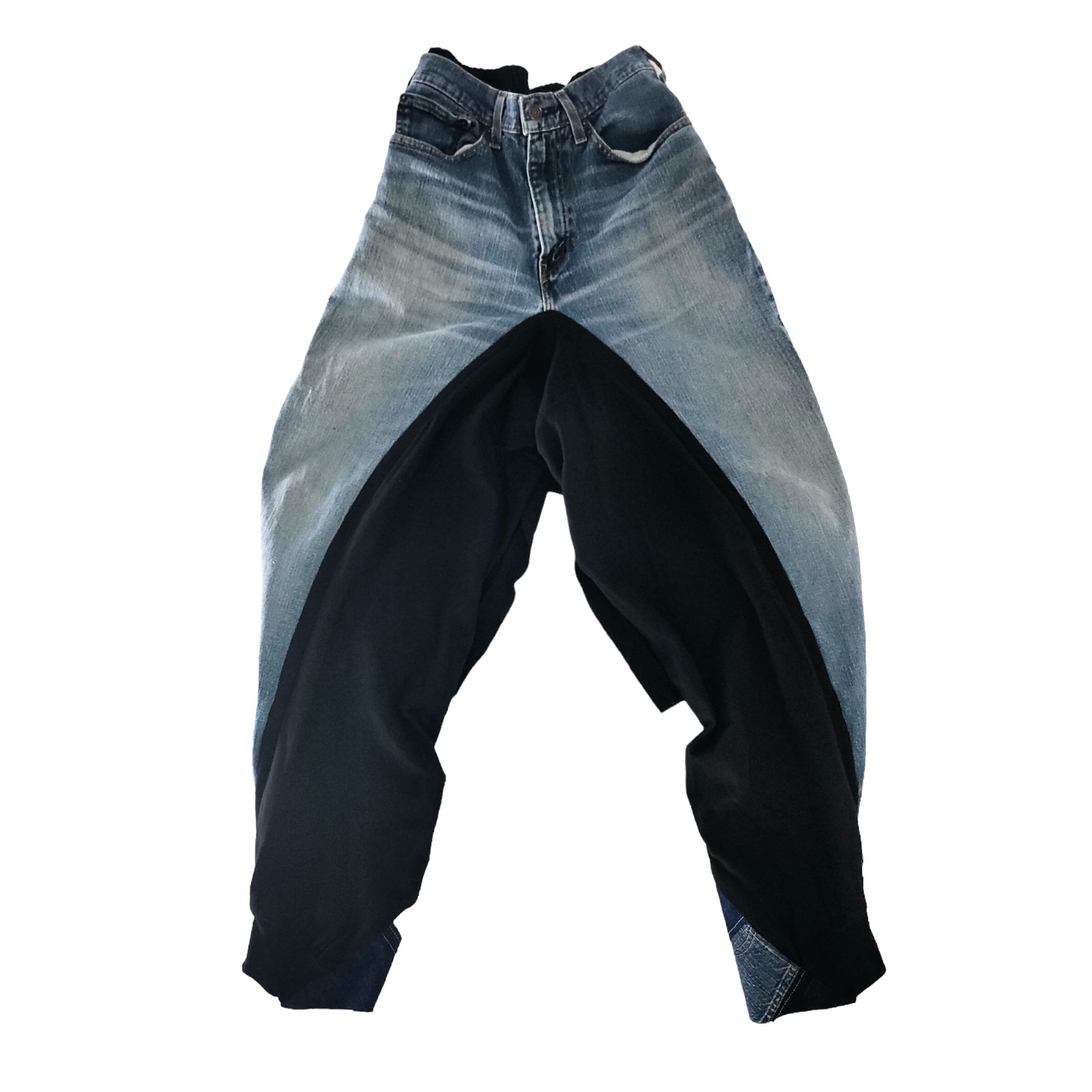 【BODYSONG.】23AW DOUBLE SWP FRNTDENIM FABRIC (BLACK)