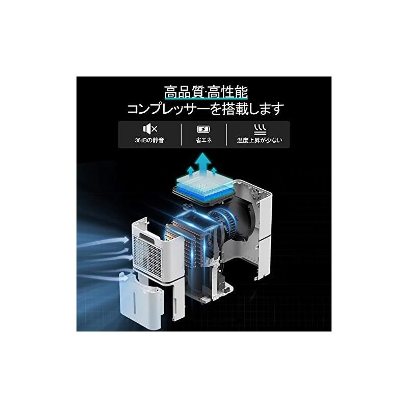 Aoxun 除湿機 コンプレッサー式 強力 除湿量1日12L（木造15畳