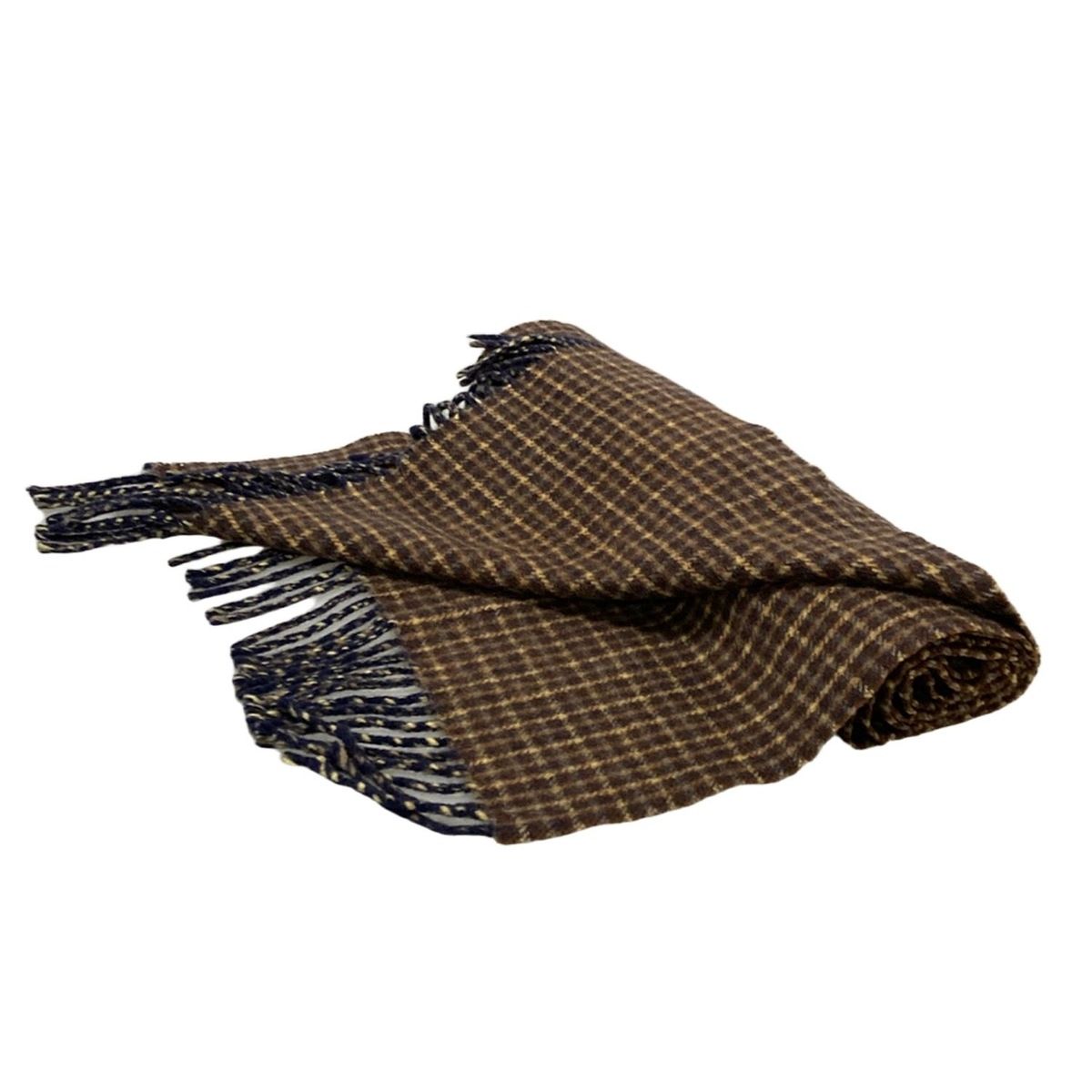 DRAKE'S(ドレイクス) マフラー - ブラウン×イエロー チェック柄