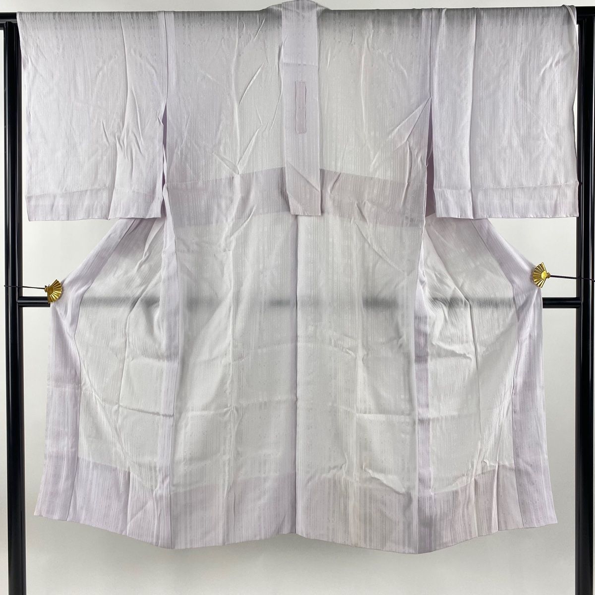 長襦袢 身丈125.5cm 裄丈64.5cm M 地紋 薄紫 正絹 秀品