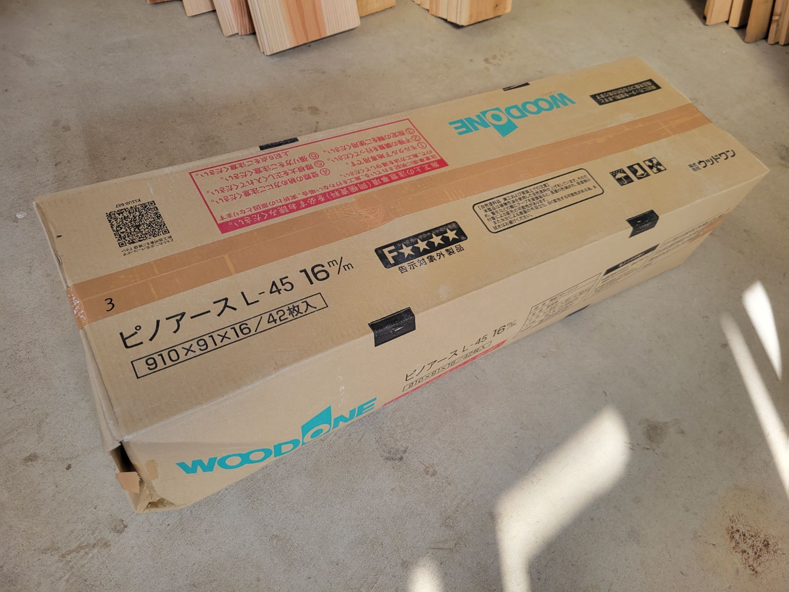 ♥ 外箱よれあり ウッドワン 無垢フローリング FJ9533S-KNF-UH 910×91×16 42枚入 ピノアース L-45 16ｍ|ｍ WOODONE