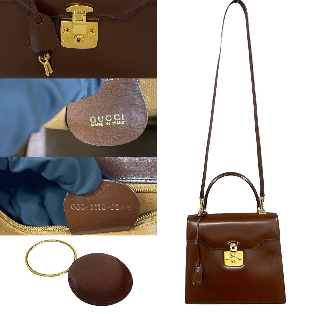 美品 GUCCI グッチ レディロック ハンドバッグ ショルダー オールドグッチ 極 美品 GUCCI グッチ オールドグッチ レディロック ロゴ カーフ