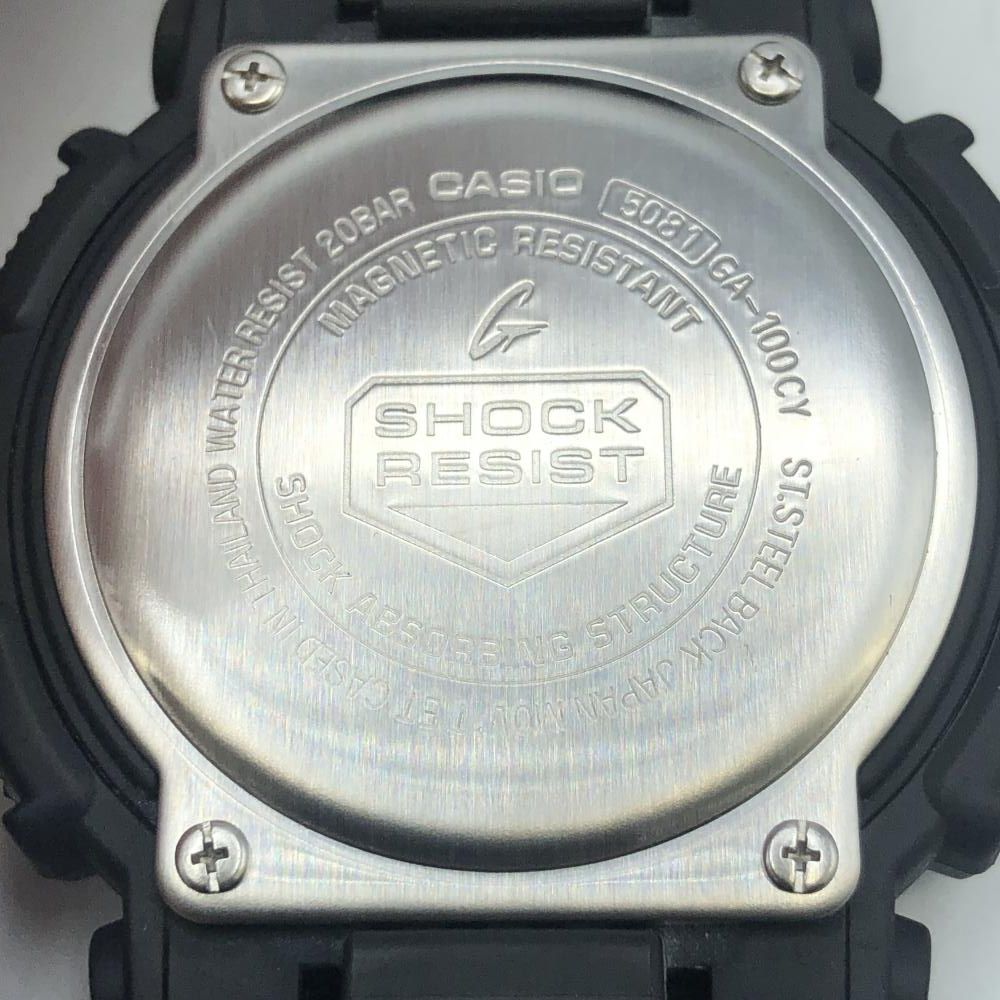 【中古】G-SHOCK GA-100CY-1AJF コーションイエロー ブラック 腕時計 ジーショック[17]