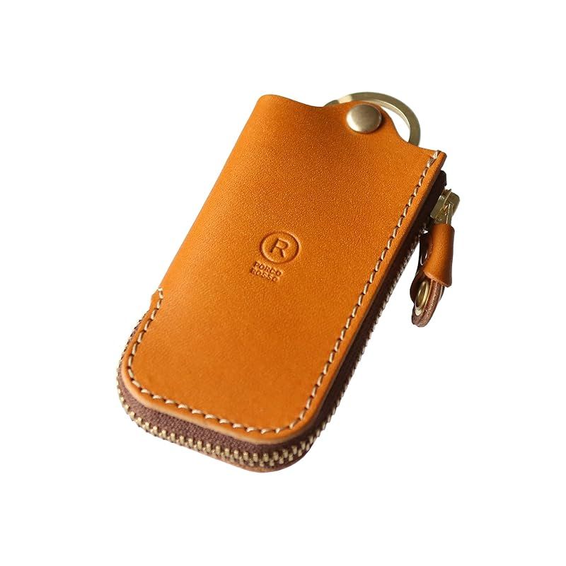 PORCO ROSSO キーケース スマートキーケース メンズ レディース 本革 栃木レザー スマートキー キー キーホルダー 革 ファスナー ブランド ポルコロッソ 日本製 キャメル ブラウンファスナー sokunou
