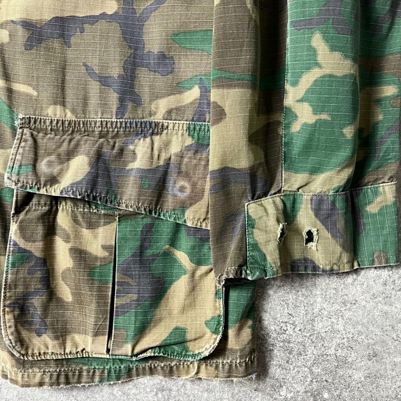 雰囲気系 70s US ARMY 米軍実物 4th ERDL グリーンリーフ カモ