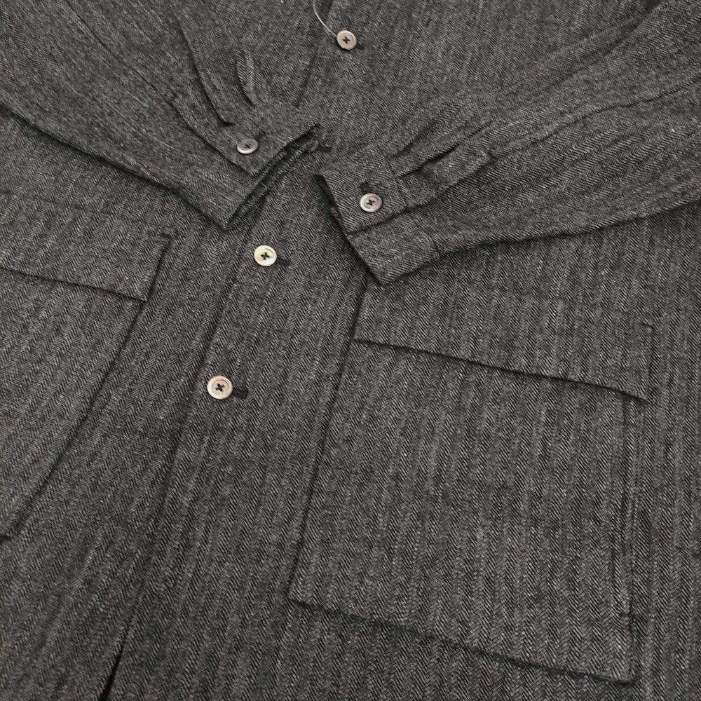 安い！かわいい！ ARTS-SCIENCE ヘリンボーン 093-U209-341 サイズ2 オープンカラーシャツ ジャケット グレー ユニセックス アーツ-サイエンス 5-0920T♪