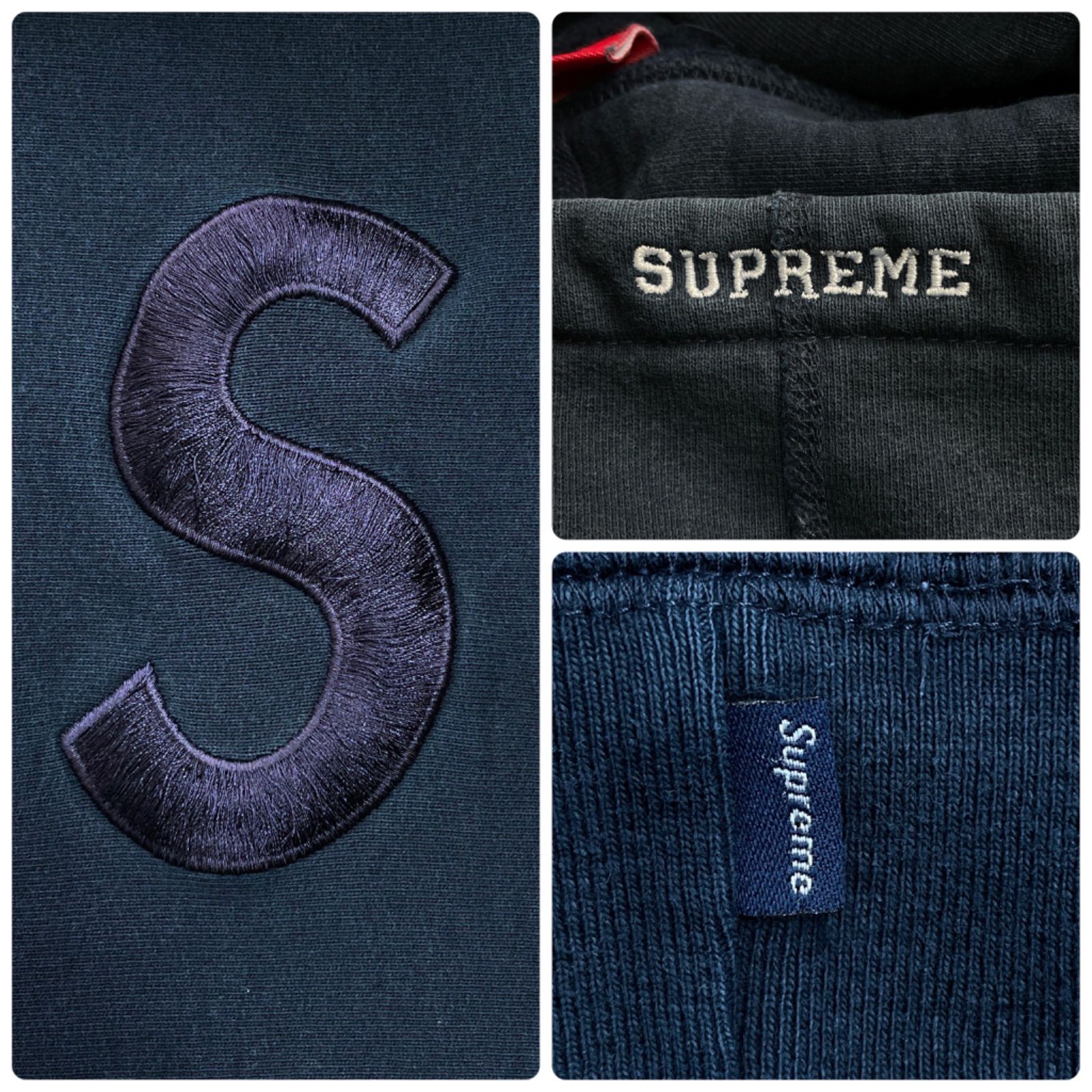 01915【超人気モデル】シュプリーム / Supreme☆Sロゴ 刺繍 パーカー 