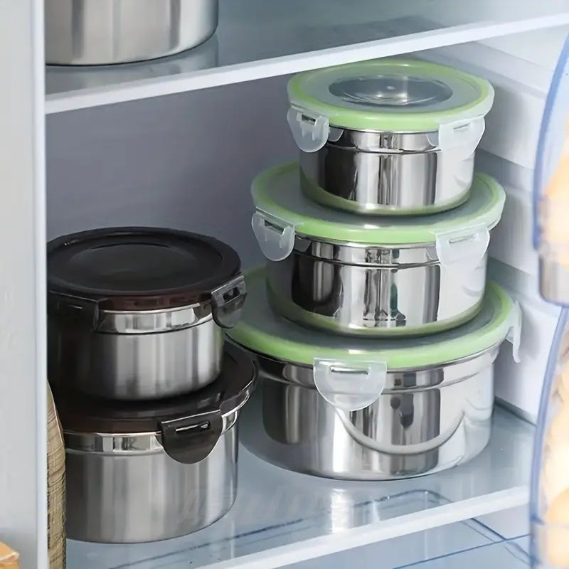 ステンレススチール 保存容器 3個セット Amazon｜CHFNJJ ステンレス製保存容器 3点セット ステンレス