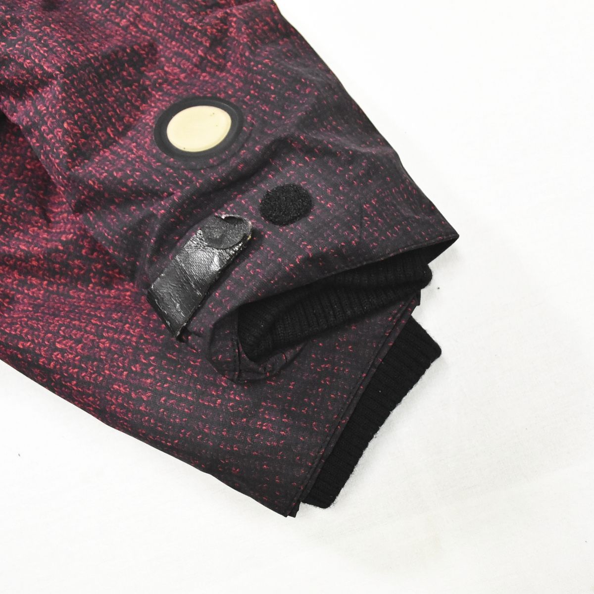 アンダーカバー 2008AW、赤黒ニット柄プリント ゴアテックス・パフジャケット 入手困難】 アンダーカバー UNDERCOVER 2008AW ニット柄プリント