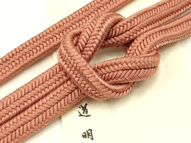 平和屋着物● 上 有職組紐道明 帯締め 冠組 退紅色 宮内庁御用 国立博物館御用 東京芸術大学御用 AABB3722ay