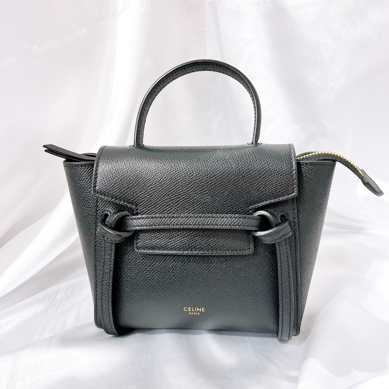 美品/人気🌟セリーヌ ナノベルトバッグ カーフブラック U - メルカリ