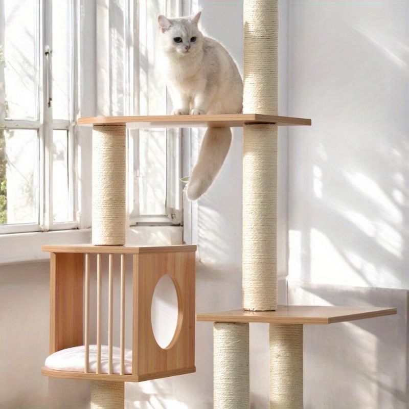 屋内猫用の安全でスタイリッシュなペットプレイハウス キャットファニチ