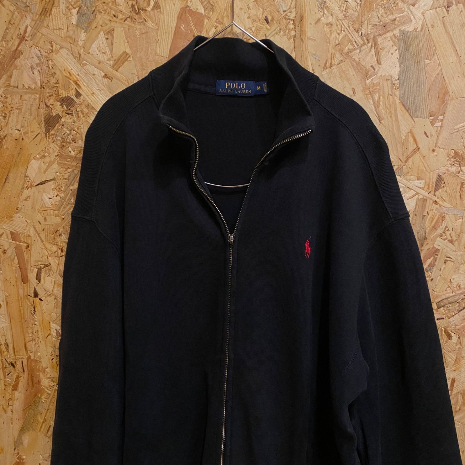 POLO Ralph Lauren メンズフルジップニット シンプルワンポイント M 