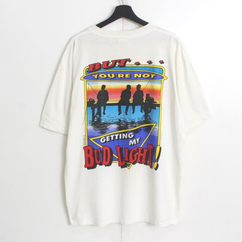90s vintage GILDAN コットン BUD LIGHT バドライト 半袖Tシャツ 