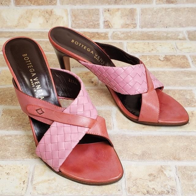 ボッテガヴェネタ ☆ レザー イントレチャート サンダル ミュール 37.5