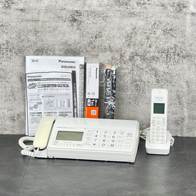 デジタルコードレス普通紙ファクス Panasonic パナソニック KX-PD215-W KX-FKD404-W1 子機付 電話機 おたっくす| 512772