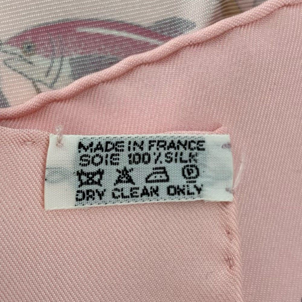 HERMES エルメス カレ90 LA VIE DU GRAND NORD 北極圏の生活 ピンク