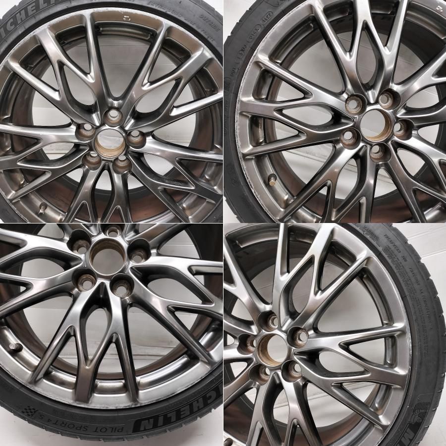 ◆配送先指定アリ◆ ＜高級・希少！ ノーマル X ホイール 1本＞ 225/40R19 ミシュラン '22年 19x8J レクサス IS-F 後期 純正 5H -114.3 RV749    中古