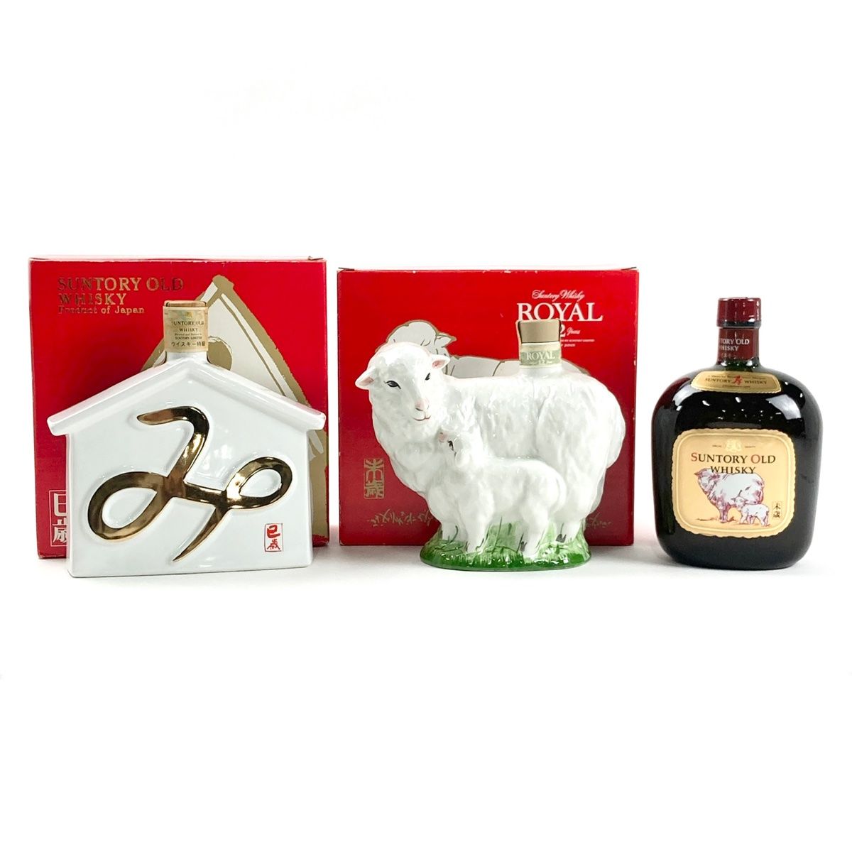 東京都内限定お届け】 3本 サントリー SUNTORY 干支ボトル オールド 巳 ローヤル 12年 未 干支ラベル 700ml ウイスキー セット  【古酒】 - メルカリ