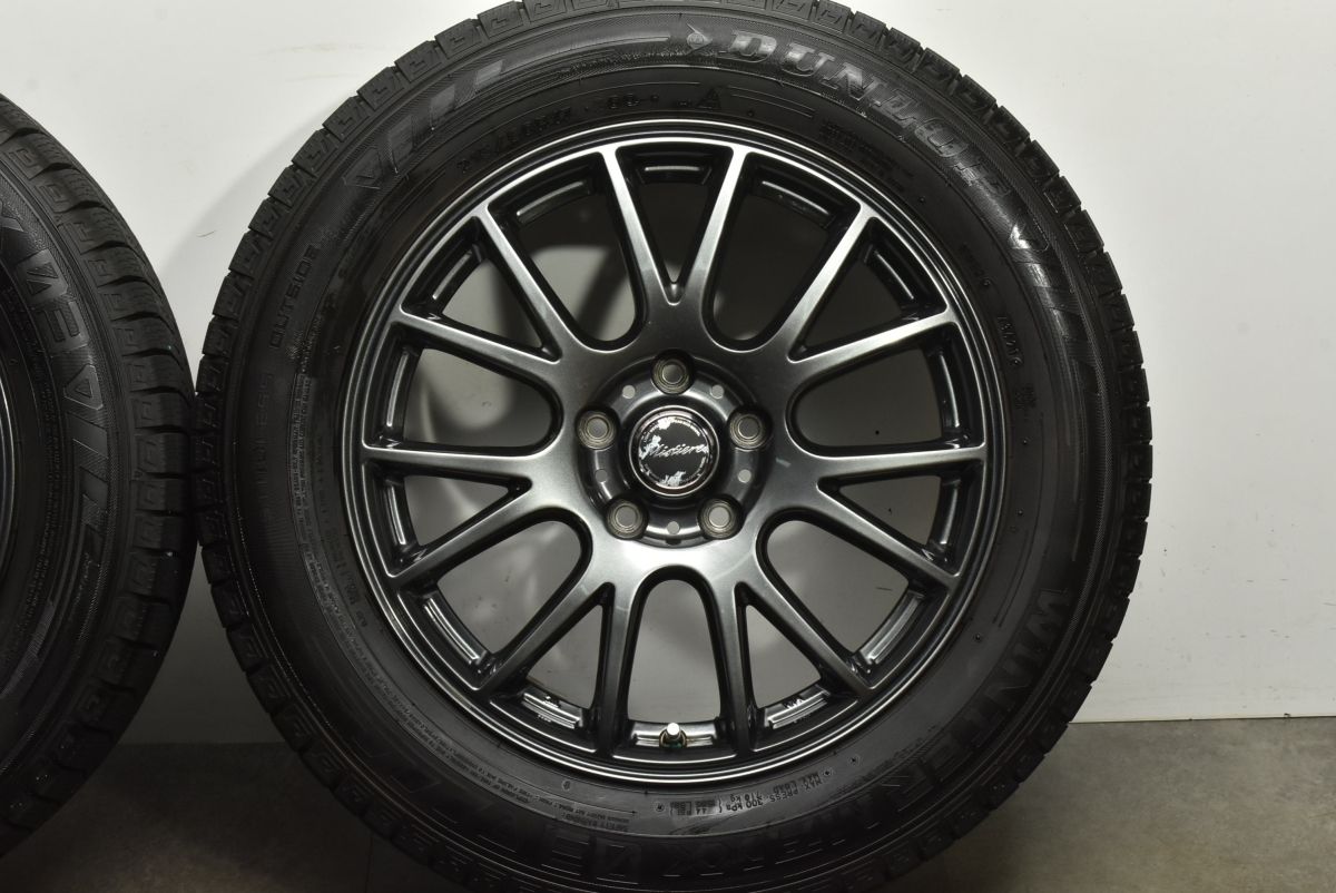 バリ溝 WM03付 ミスティーレ 17in 7J 50 PCD114.3 ダンロップ ウィンターマックス 03 215 60R17 UX C-HR カローラクロス エルグランド FFCRYSTALESIA_COM