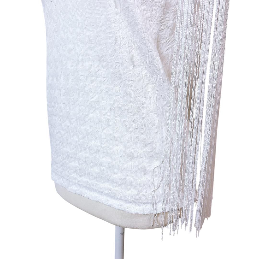 コムデギャルソン ノースリーブ腕部分フリンジニット