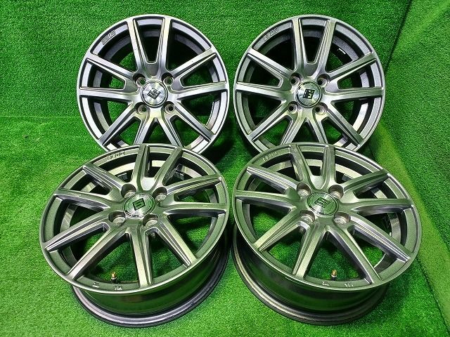 ザイン ﾉｰﾄ ホイール アルミ ガンメタ 14インチ 5.5J 4穴 4本 100 43